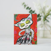 Gato De Los Muertos Briefkaart (Staand voorkant)