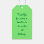 Gator Alligator Crocodile Kinder 1e verjaardag Cadeaulabel (Achterkant)