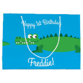 Gator Alligator Crocodile Kinder 1e verjaardag Groot Cadeauzakje (Achterkant)