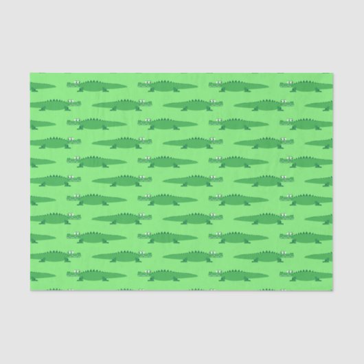 Gator Alligator Crocodile Kinder 1e verjaardag Tissuepapier (Voorkant)