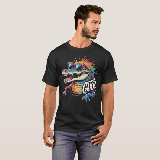 Gator Alligator Zonnebril T-shirt (Voorkant volledig)
