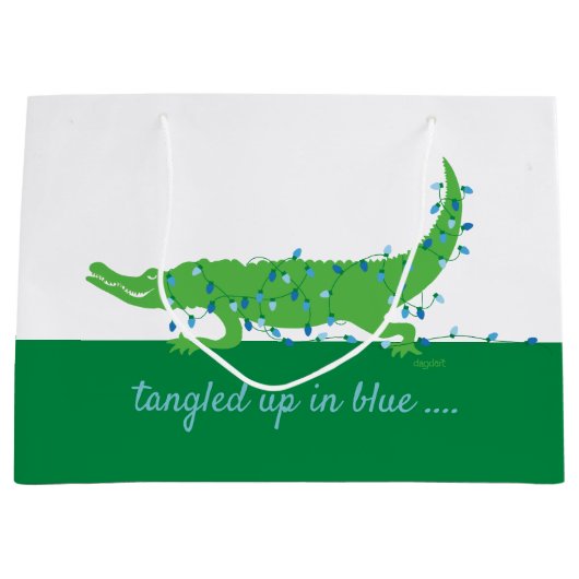 Gator Blues Grand sac cadeau brillant (Devant)
