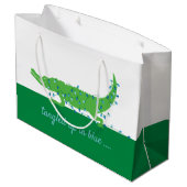 Gator Blues Grote Glanzende Gift Bag Groot Cadeauzakje (Achterkant Gekanteld)