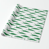 Gator Chomp | Alligator Reptile Cadeaupapier (Uitgerold)
