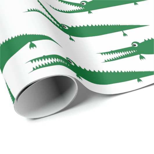 Gator Chomp | Alligator Reptile Cadeaupapier (Rol Hoek)