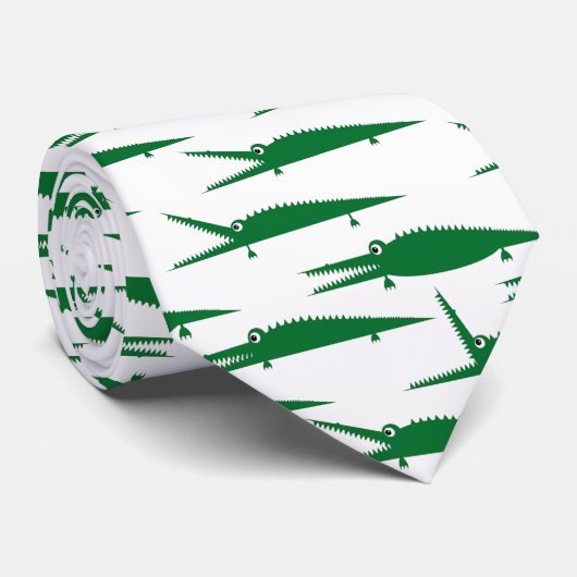 Gator Chomp | Alligator Reptile Stropdas (Opgerold)