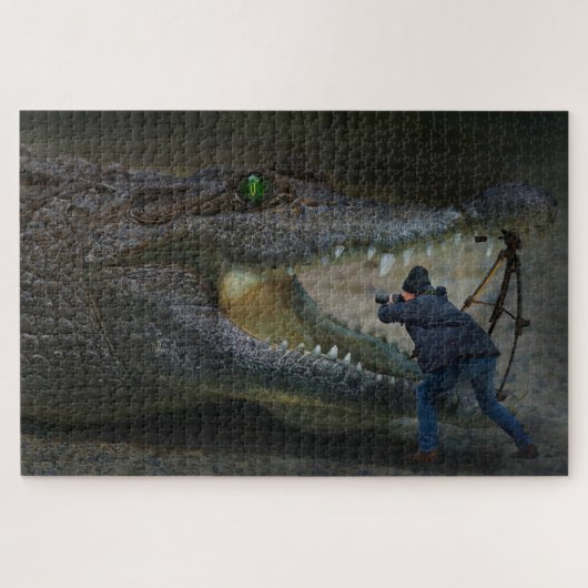 Gator en fotograaf legpuzzel (Horizontaal)