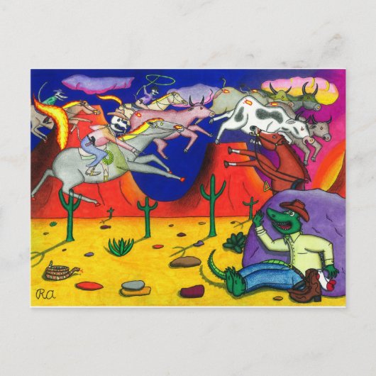 Gator en Ghost Riders Briefkaart (Voorkant)