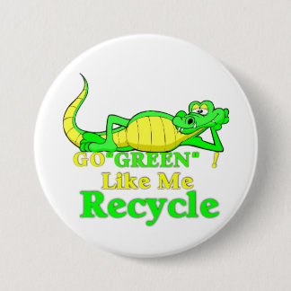 Gator Gab.:-) Ik hou van Recyclen worden. Ronde Button 7,6 Cm