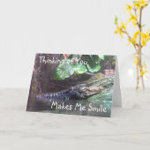 'Gator Grins : Pensez à vous - Carte de voeux (Fleur jaune)