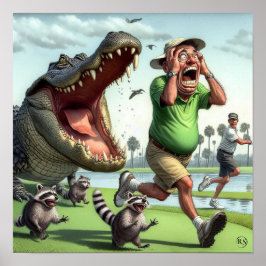 Gator Hazards - Golf Art Print