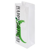 Gator Joyeux Anniversaire Vin Sac à bouteille (Dos Angle)