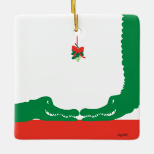 Gator Kerst Kus Keramisch Ornament