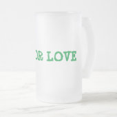 Gator Love Frosted Glass Beer Mug (Devant droit)