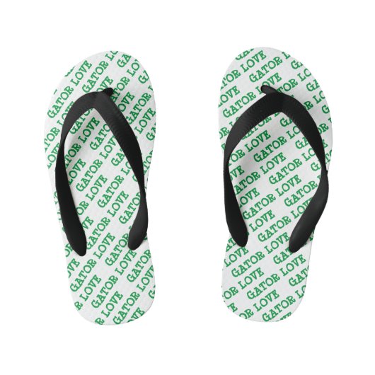 Gator Love Green Tiled Beach Teenslippers (Voetbed)