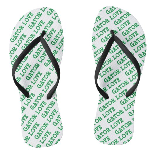 Gator Love Green Tiled Beach Teenslippers (Voetbed)