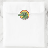 Gator Mascot Ronde Sticker (Tas)