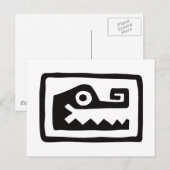 Gator, Mexicaanse hiërogliefen (Maya) Briefkaart (Voorkant / Achterkant)