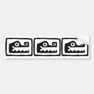 Gator, Mexicaanse hiërogliefen (Maya) Bumpersticker