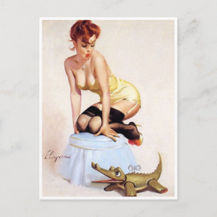 Gator Pin Up Briefkaart