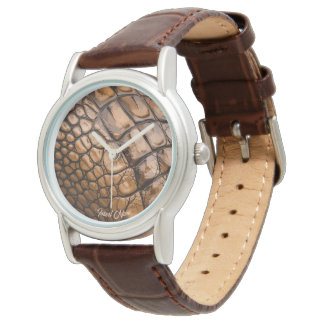 Gator-textuur Horloge