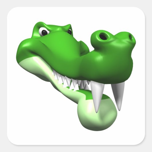 Gator Vierkante Sticker (Voorkant)