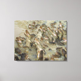 gator-voedingen canvas afdruk