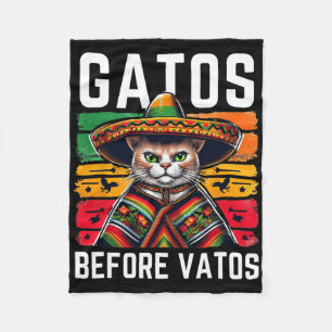Gatos voor Vatos Grappige Kat Mexicaanse Kat Ponch Fleece Deken