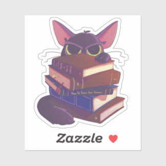 Gatos y Libros Sticker