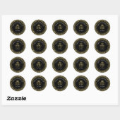 Gatsby 1920s Art Deco Verjaardagsfeestje Dank je Ronde Sticker (Vel)