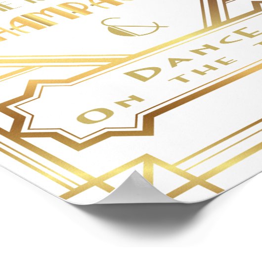 Gatsby a inspiré Time to Dragne Champagne Poster (Coin)