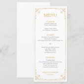 Gatsby Antiek Dinner Menu | Bewerkbare Kleur (Voorkant / Achterkant)