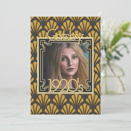 Gatsby  Art Deco 1920 Kaart (Staand voorkant)