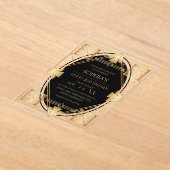 Gatsby Art Deco Birthday Party Acryl Uitnodigingen (Laagn)