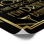 Gatsby Art Deco DRINK QUOTE Sign Print (Hoek)