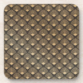 Gatsby Art Deco  Geometric Fan Pattern Bier Onderzetter (Voorkant)