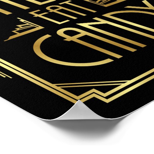 Gatsby Art Déco LEUR PERMETTENT DE MANGER UNE BOÎT (Coin)