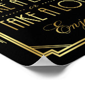 Gatsby Art Déco MARIAGE TRAITÉS Signe Imprimer (Coin)