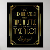 Gatsby Art Déco MARIAGE TRAITÉS Signe Imprimer (Devant)