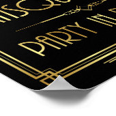 Gatsby Art Deco MASQUERADE Sign Print (Hoek)