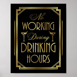 Gatsby Art Deco NO WORKING DRINK UREN Print