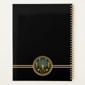 Gatsby Art Déco Noir Et Or Avec Verset Bible (Dos)