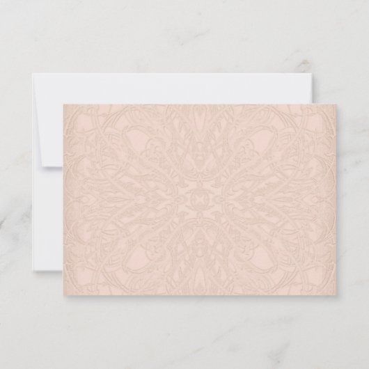 Gatsby Art Deco Nouveau Kant Nep Goud Kleur Tulpen Kaart (Achterkant)