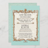 Gatsby Art Deco Nouveau Lace Faux Gold Tulip Kaart (Voorkant / Achterkant)