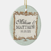 Gatsby Art Deco Nouveau Lace Faux Gold Tulip Keramisch Ornament (Rechts)