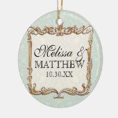 Gatsby Art Deco Nouveau Lace Faux Gold Tulip Keramisch Ornament (Links)