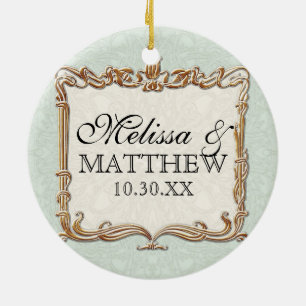 Gatsby Art Deco Nouveau Lace Faux Gold Tulip Keramisch Ornament