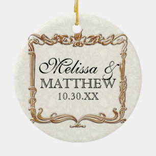 Gatsby Art Deco Nouveau Lace Faux Gold Tulip Keramisch Ornament