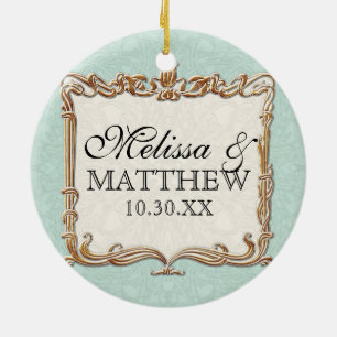 Gatsby Art Deco Nouveau Lace Faux Gold Tulip Keramisch Ornament