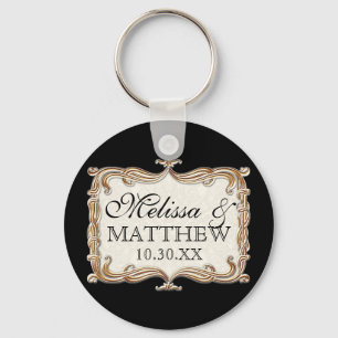 Gatsby Art Deco Nouveau Lace Faux Gold Tulip Sleutelhanger